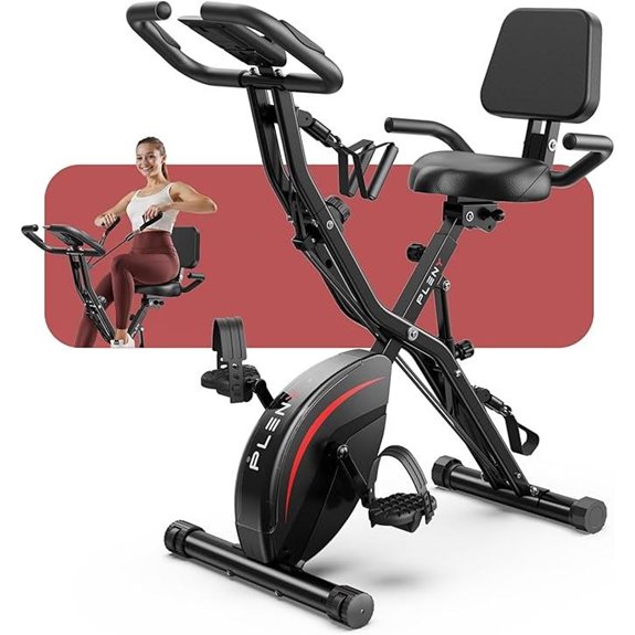Pleny 5-in-1 Folding Exercise Bike for Home Use