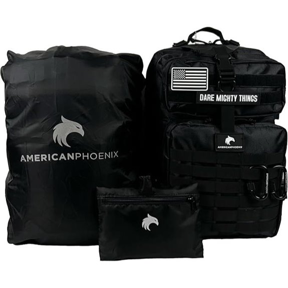 Expandable Tactical Backpack with Rain Cover