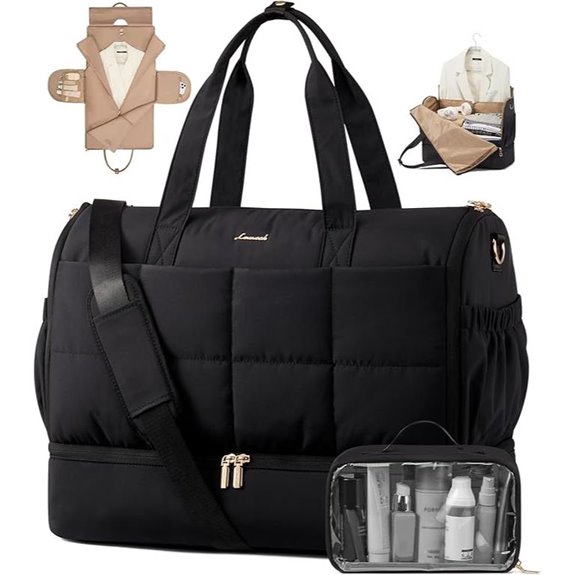 LOVEVOOK Convertible Garment & Weekender Bag Set
