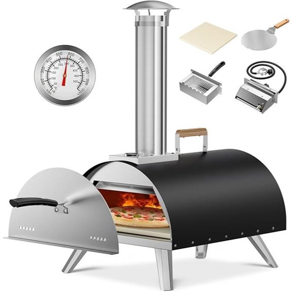 Multi-Fuel Portable Pizza Oven (Wood and Gas)