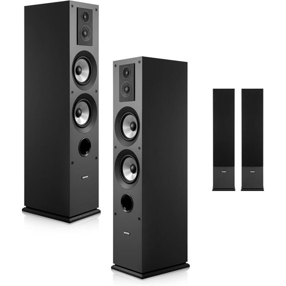 VEVOR Floorstanding Speakers Pair 3-Way 145W