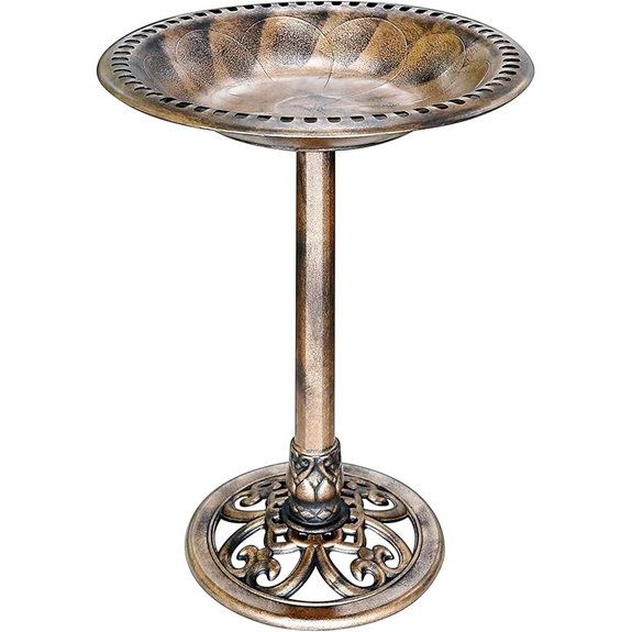 VIVOHOME 28 Inch Antique Outdoor Garden Bird Bath
