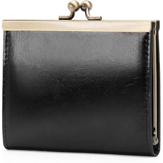 Genuine Leather Vintage Credit Card Wallet for Women
