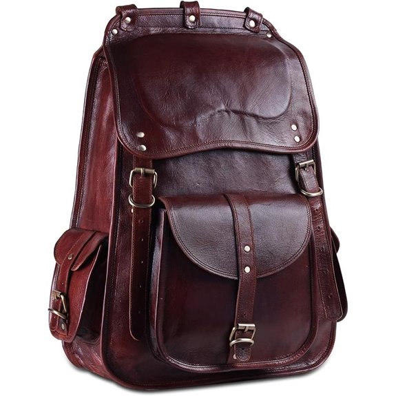 Vintage Leather 21-Inch Laptop Backpack