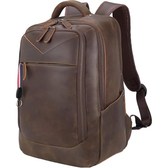 Masa Kawa Vintage Leather 15.6 Laptop Backpack