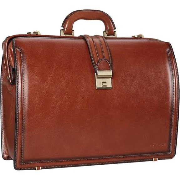 Banuce Vintage Leather Briefcase for Men 15.6-Inch