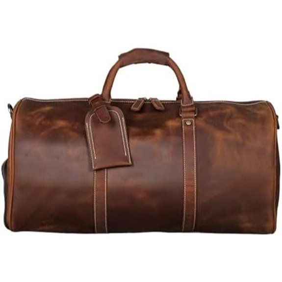 The Tannery Vintage Leather Travel Duffel Bag