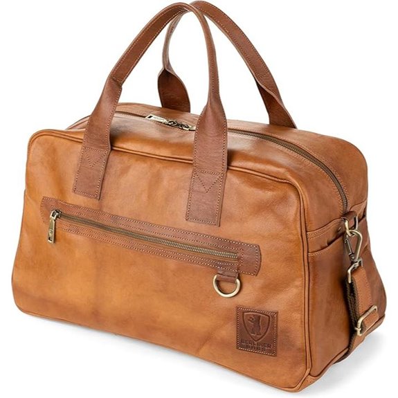 Berliner Bags Vintage Leather Duffle Bag for Travel