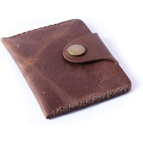 Vintage Leather Wallet - Slim Front Pocket Card Holder