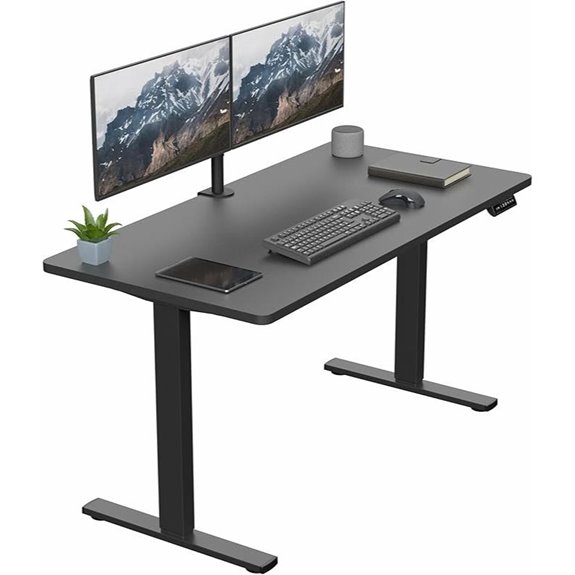 VIVO Electric Standing Desk 55 x 28 in Black