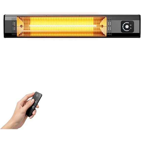 Wall-Mounted Electric Patio Heater with Motion Sensor