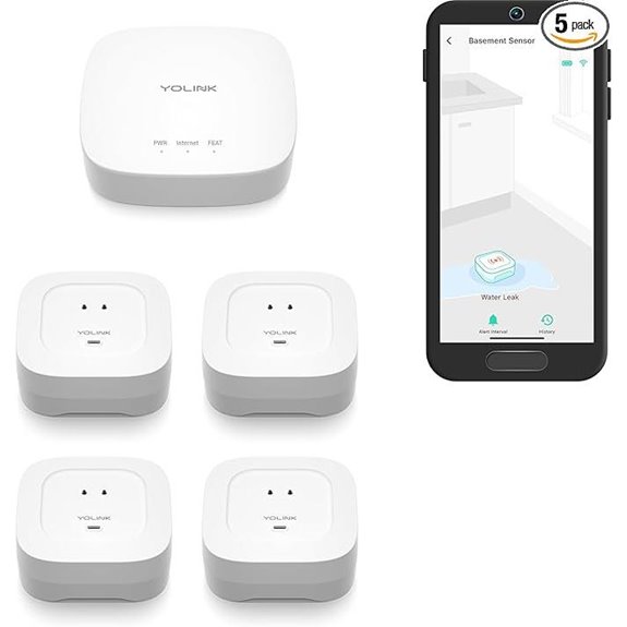 YoLink Water Leak Kit with Sensors and App Alerts