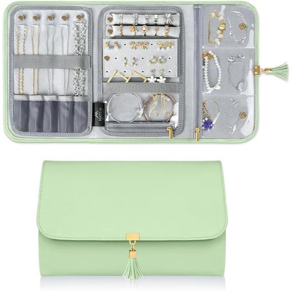 MATEIN Travel Jewelry Organizer Case Water-Resistant Leather