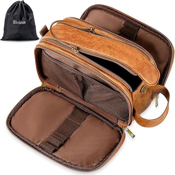 Elviros Men’s Toiletry Bag Water-Resistant Dopp Kit
