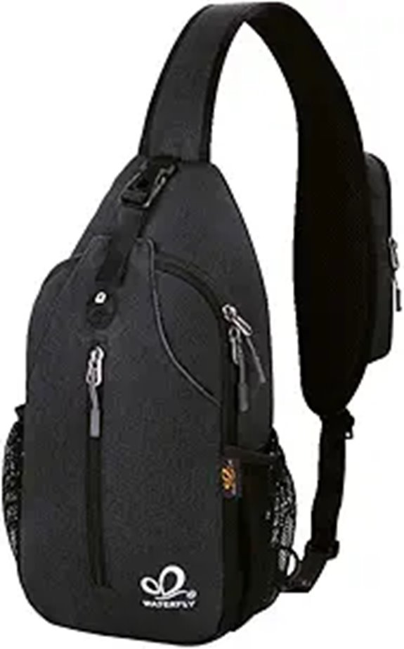 WATERFLY Crossbody Sling Backpack for Travel