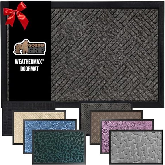 GORILLA GRIP Waterproof All-Season Doormat (17x29)