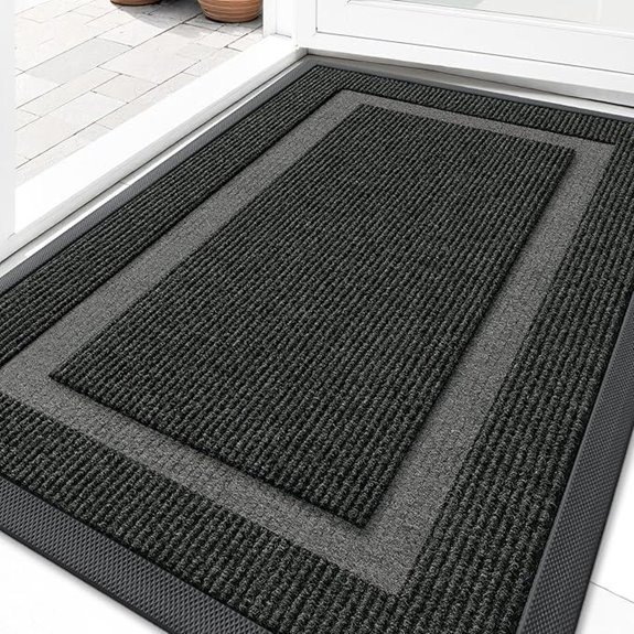 OLANLY Waterproof Front Door Mat (29.5x17 Black)