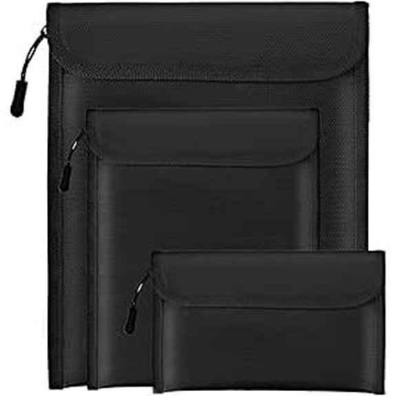 Fireproof Waterproof Document Bag (3-Pack)
