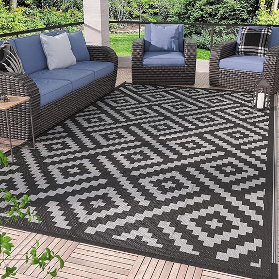 GENIMO Outdoor Waterproof Patio Rug (5'x8')