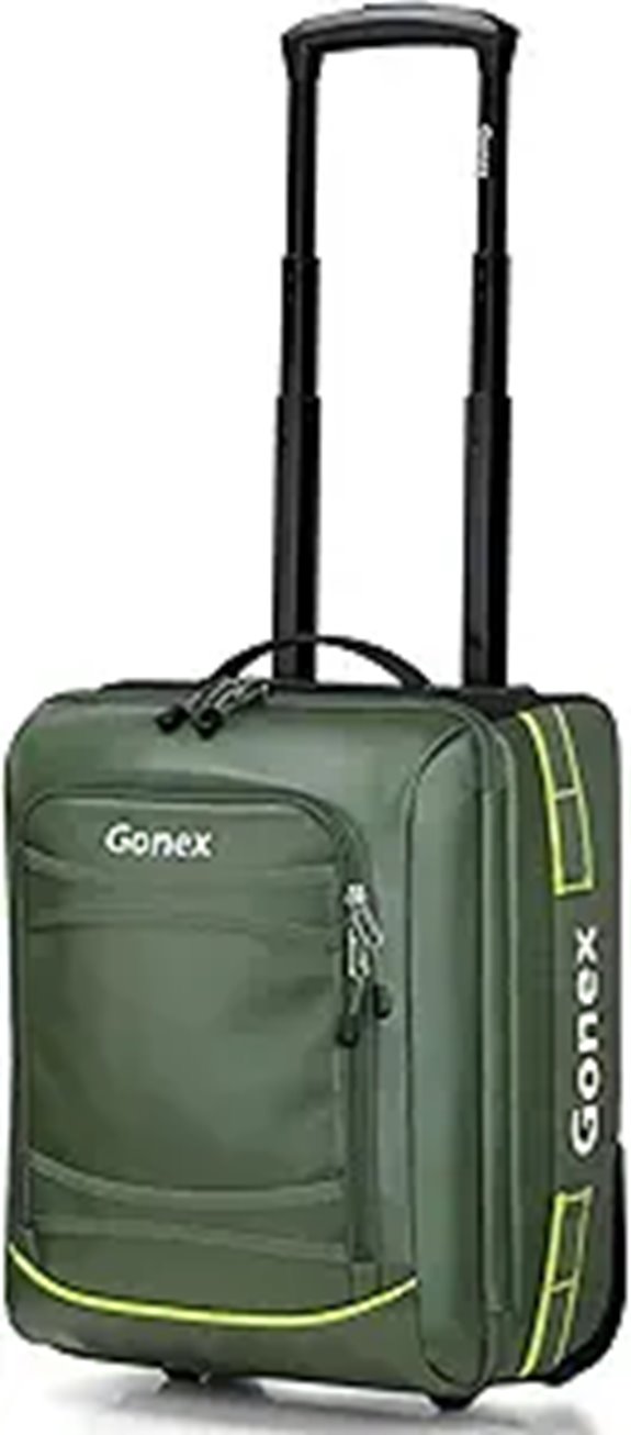 Gonex Waterproof Underseat Carry-On Luggage with Wheels