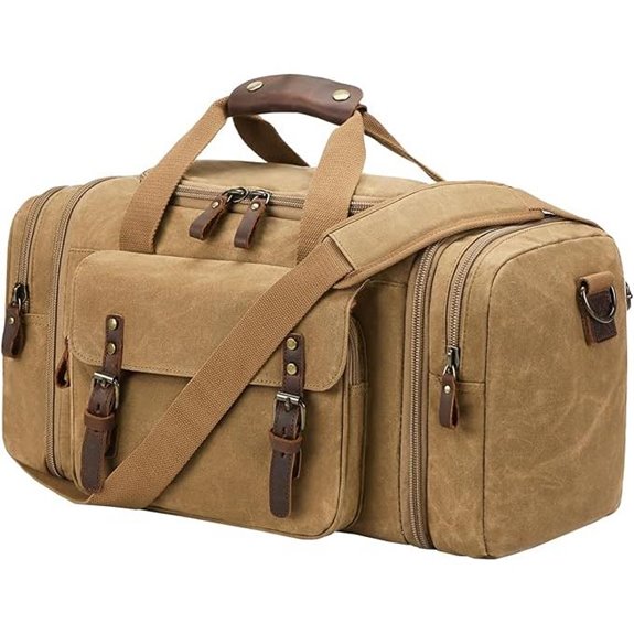 Waxed Canvas Waterproof Duffel Bag (50L)