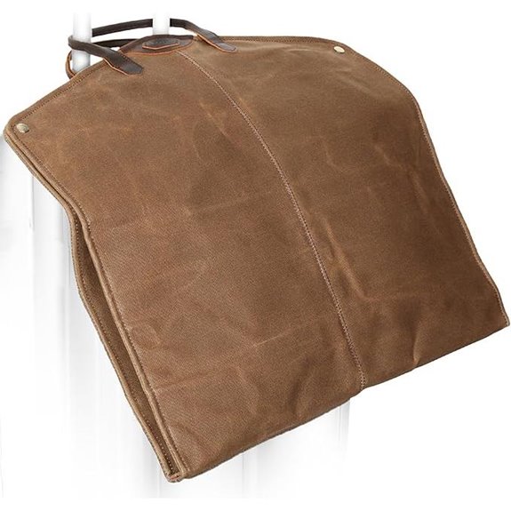 Polare 43” Waxed Canvas Leather Trim Garment Bag