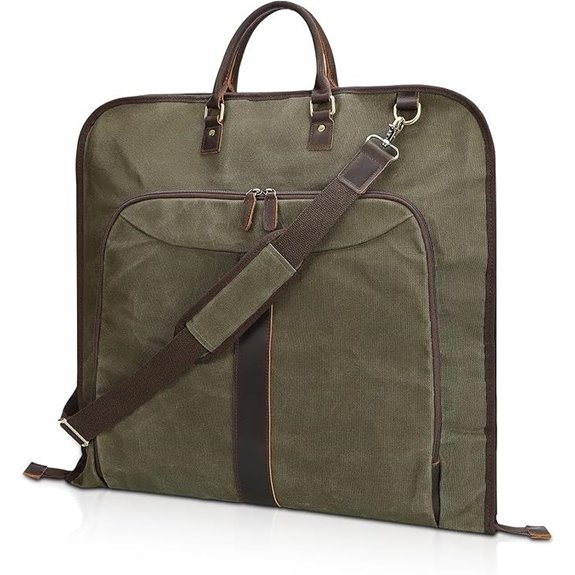 Polare Waxed Canvas Travel Garment Bag with Cover