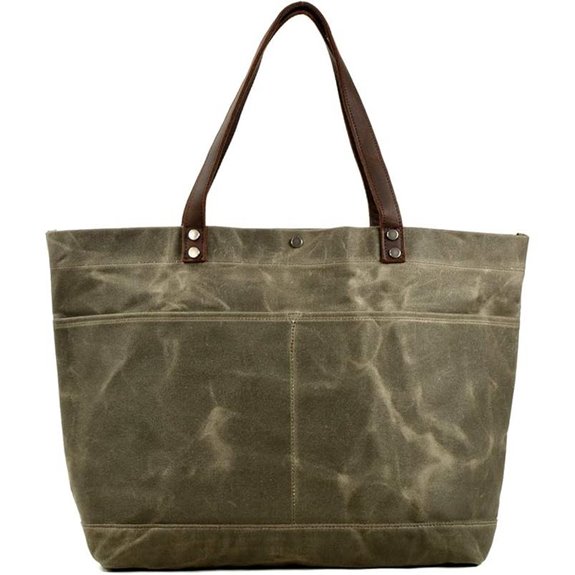 WUDON Waxed Canvas Travel Tote Bag