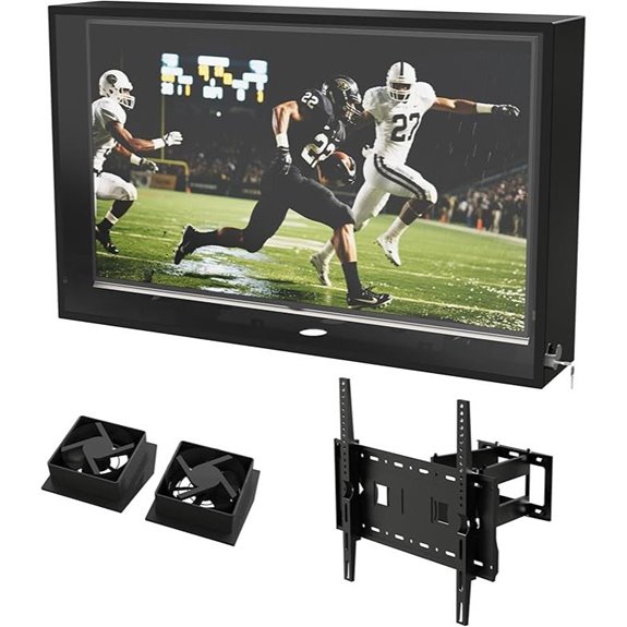 Clear Weatherproof Outdoor TV Cover with Mount