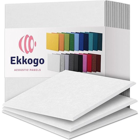 Acoustic Soundproof Wall Panels 12-Pack (White)