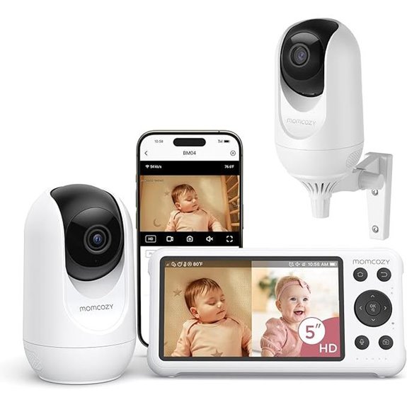 Momcozy BM04 WiFi Baby Monitor with 2 Cameras