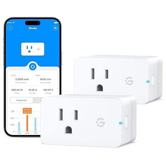 Govee WiFi Smart Plug with Energy Monitoring (2-Pack)
