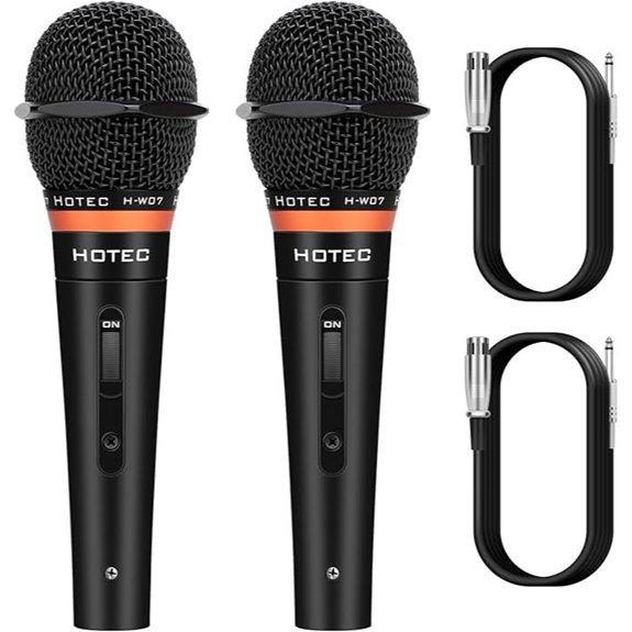 HOTEC Wired Dynamic Handheld Microphones 2-Pack