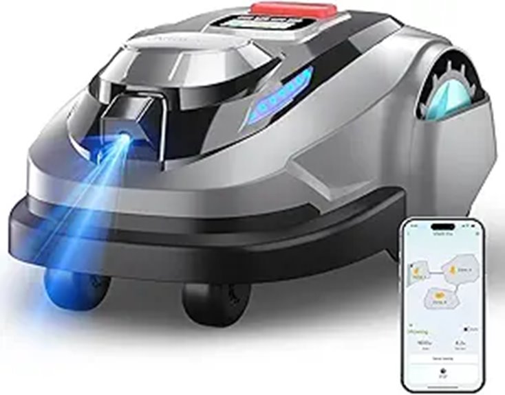 wireless app controlled lawn mower