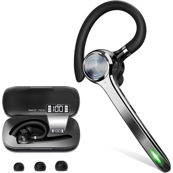 HEIBAS Bluetooth Headset with Charging Case