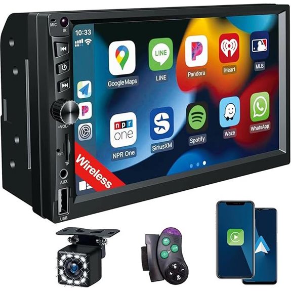 Wireless Car Stereo with Apple CarPlay & GPS