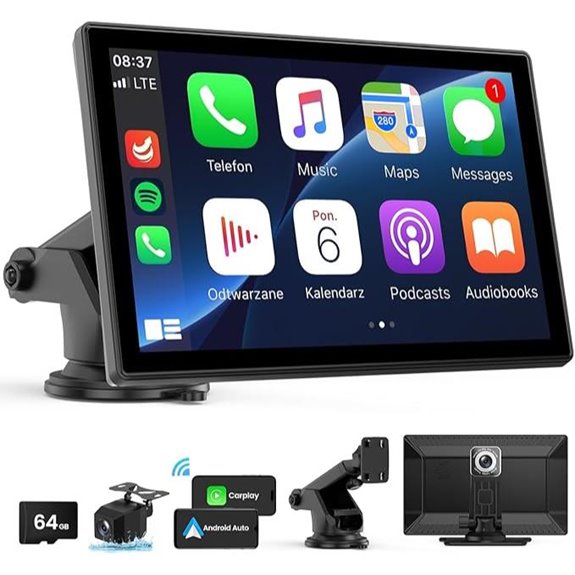 Wireless Carplay Car Stereo with 4K Dash Cam