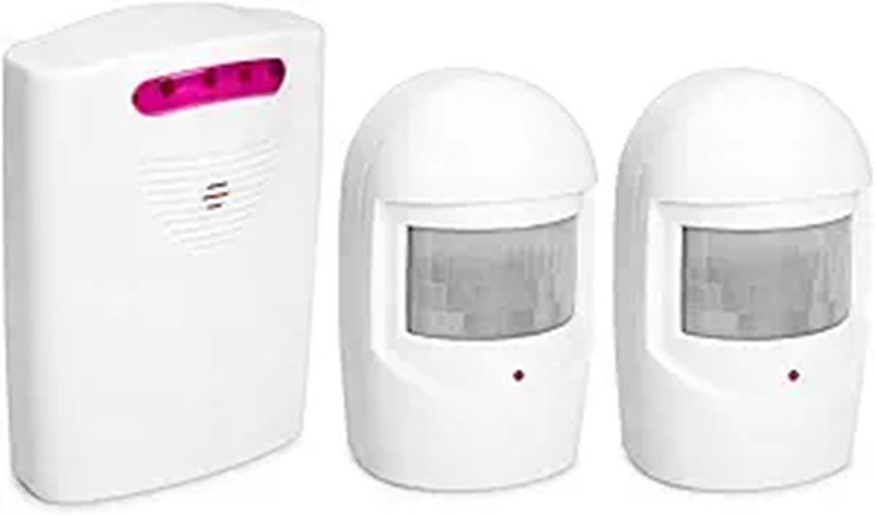 Wireless Driveway Alarm with Motion Sensor and Receiver