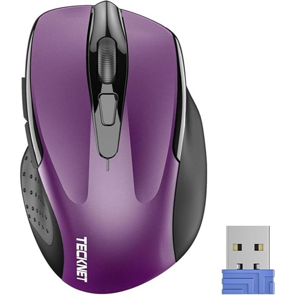 TECKNET Wireless Mouse 2.4G Ergonomic Optical Mouse