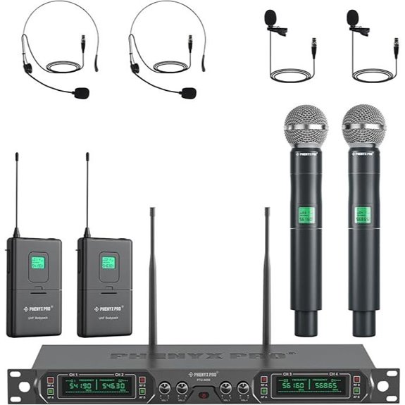 Phenyx Pro 4-Channel Wireless Microphone System