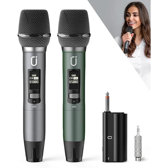 Wireless UHF Microphone System for Karaoke & Events