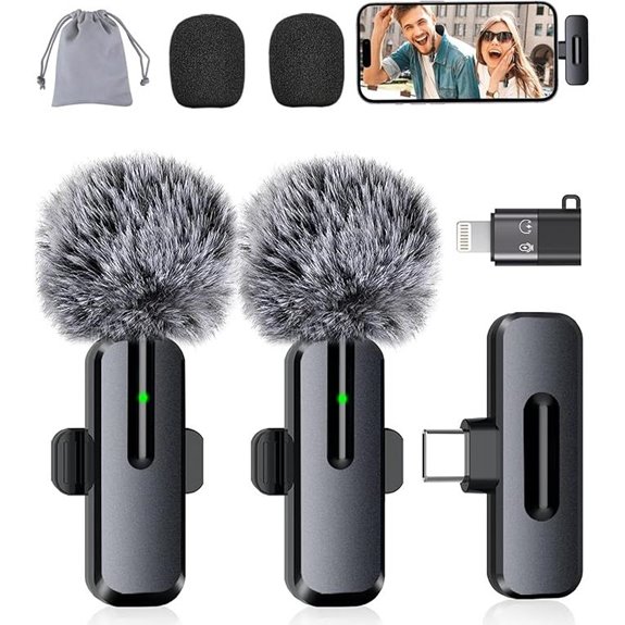 Wireless Microphone Pack for iPhone and Android