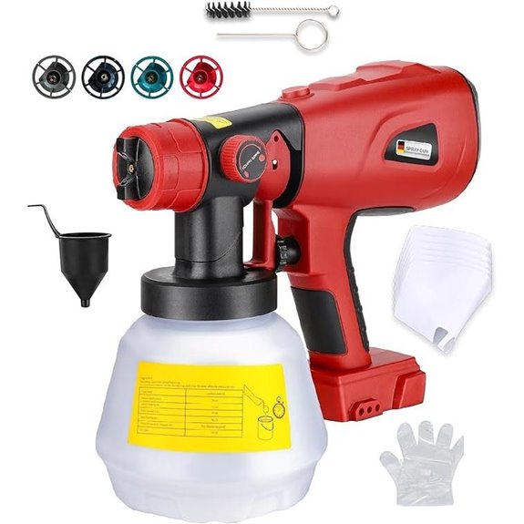 Cordless HVLP Paint Sprayer for Milwaukee M18 Batteries