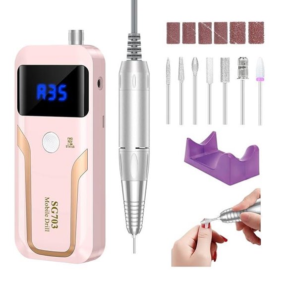 Portable Rechargeable Nail Drill for Manicure and Salon