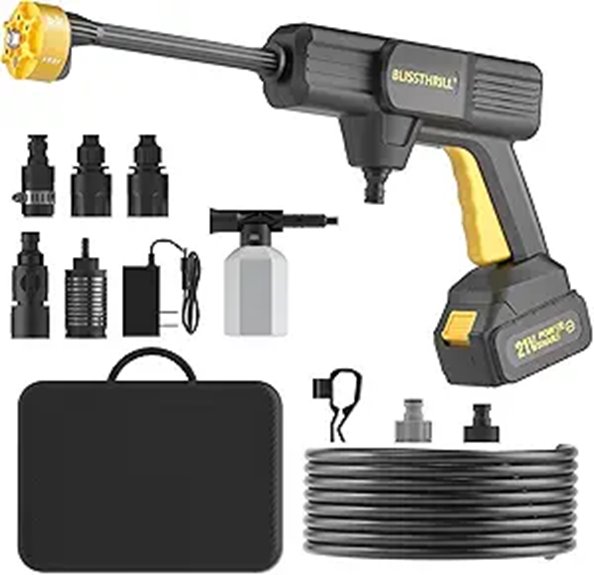 Cordless Pressure Washer with 21V Battery & Charger