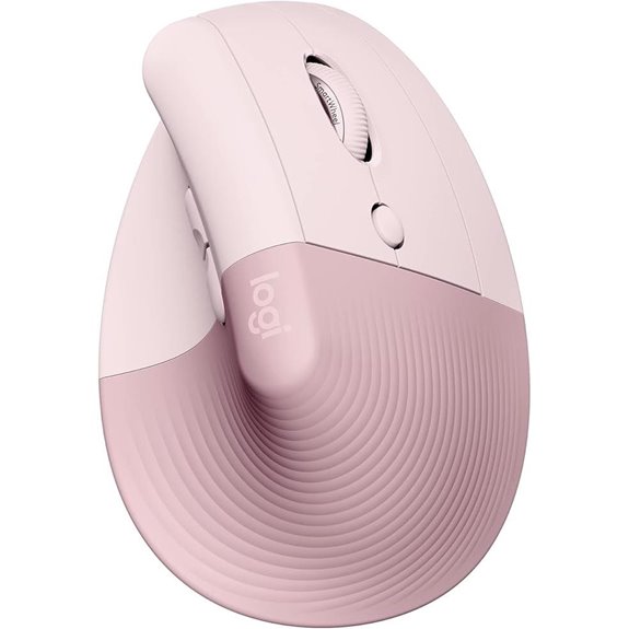 Logitech Lift Vertical Ergonomic Mouse Wireless Rose