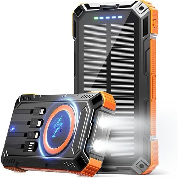 Wireless Solar Power Bank 49800mAh with USB-C Fast Charging