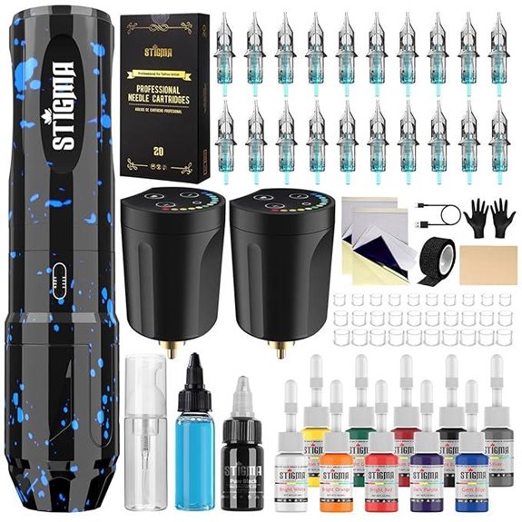 Stigma Wireless Tattoo Kit with Batteries and Needles