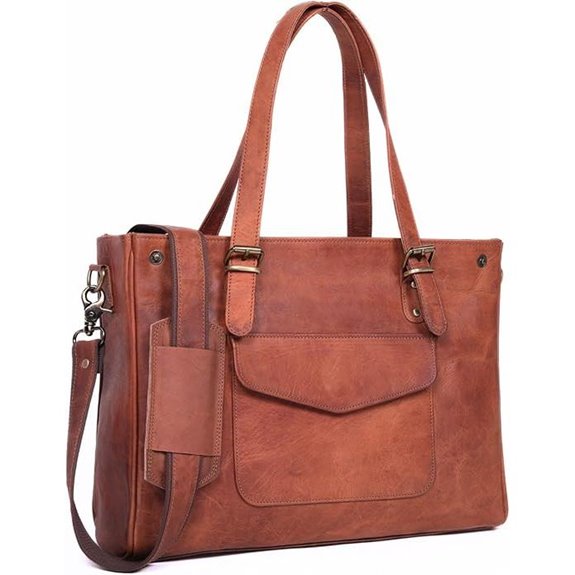 Leather Laptop Bag for Women 16-inch Work Tote