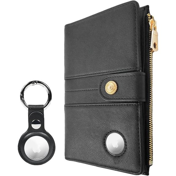 Elzama Women's RFID Passport Wallet with Airtag Holder